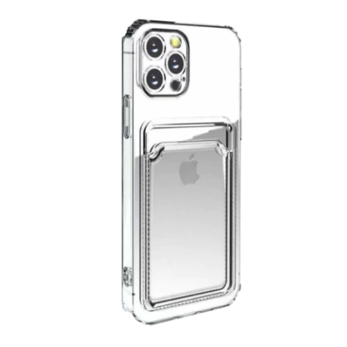 Antishockskal Transparent med korthållare till iPhone 12 Pro