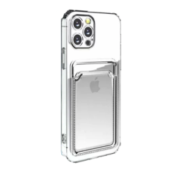 Antishockskal Transparent med korthållare till iPhone 13 Mini